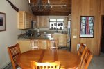 Mammoth Lakes Rental Woodlands 31 - Dining Area Seats 6 and Kitchen